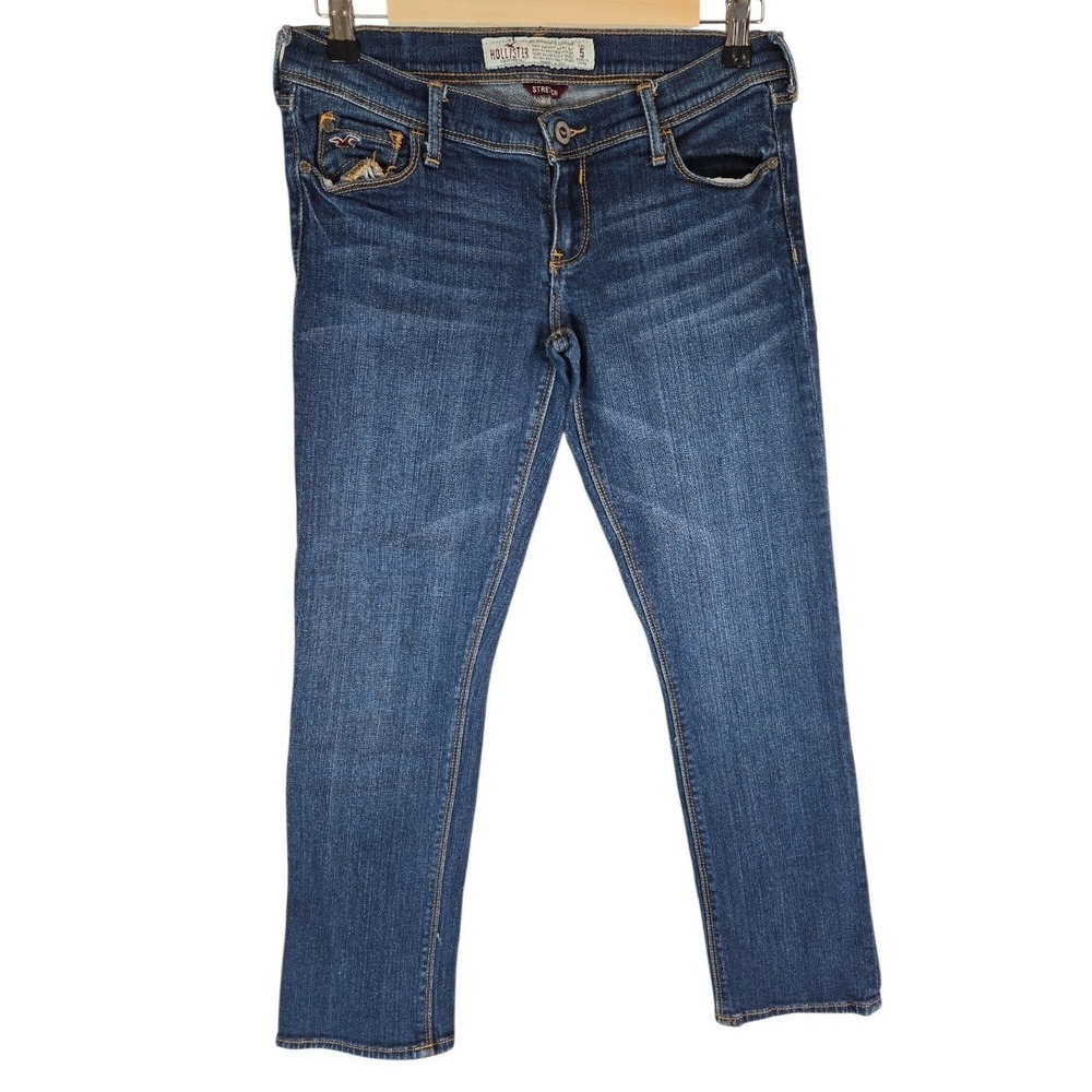Hollister California Womens Jeans Stretch Blue Medium Wash Size 5 Preppy